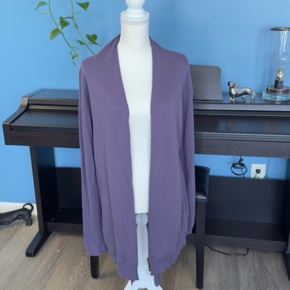Bench Open Front Long Cardigan Sweater Purple Women’s Size Medium - Picture 1 of 10